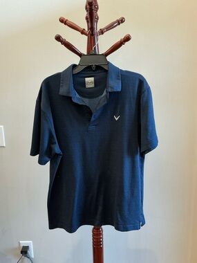 Callaway Dark Navy Polo Shirt OPTI-DRI Size Large